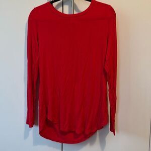 Old navy luxe red long sleeve t-shirt size large